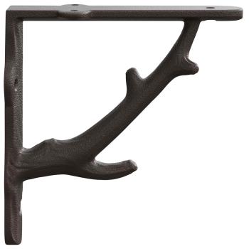 Wandregalhalterungen 12 stk. Antikbraun 14 x 14 x 4 cm Stahl