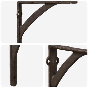 Wandregalhalterungen 2 stk. Antikbraun 14,5 x 14,5 x 3,5 cm