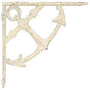 Wandregalhalterungen 12 stk. Antik Weiß 10 x 10 x 3 cm Stahl