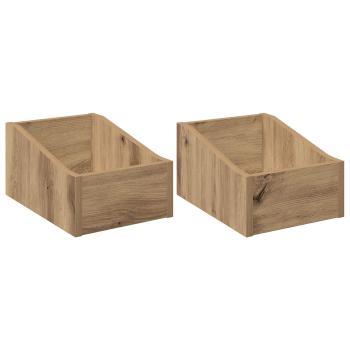 LP Plattenbox 2 stk. Artisan-Eiche 23 x 33 x 16 cm