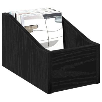 LP Plattenbox 2 stk. Schwarz Eichen-Optik 18 x 32 x 18 cm