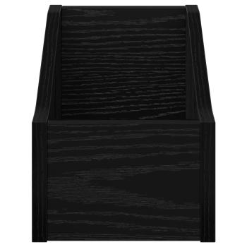 LP Plattenbox 2 stk. Schwarz Eichen-Optik 18 x 32 x 18 cm