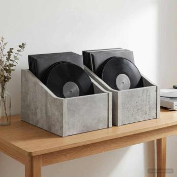 ARDEBO.de - LP Plattenbox 2 stk. Betongrau 18 x 32 x 18 cm Holzwerkstoff