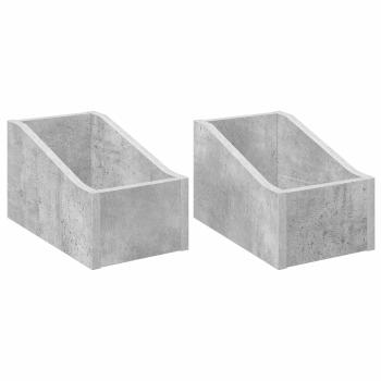 LP Plattenbox 2 stk. Betongrau 18 x 32 x 18 cm Holzwerkstoff