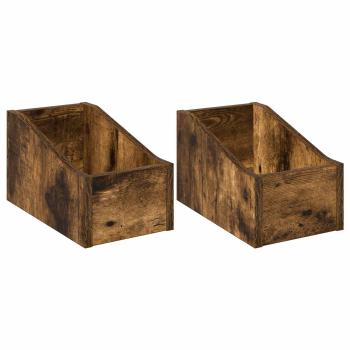 LP Plattenbox 2 stk. Räuchereiche 18 x 32 x 18 cm Holzwerkstoff