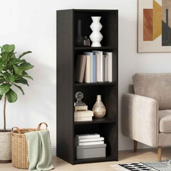 ARDEBO.de - Highboard Schwarz Eichen-Optik 40 x 41 x 124 cm Holzwerkstoff