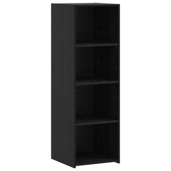 Highboard Schwarz Eichen-Optik 40 x 41 x 124 cm Holzwerkstoff