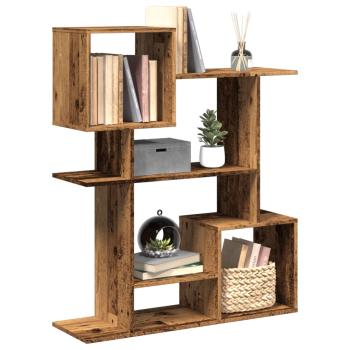 ARDEBO.de - Raumteiler-Bücherregal Altholz-Optik 92x29x112 cm Holzwerkstoff