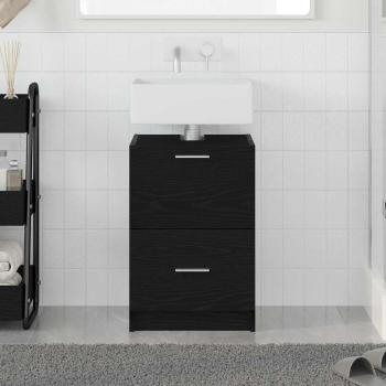 ARDEBO.de - Badezimmerschrank Schwarz Eichen-Optik 40 x 37 x 59 cm