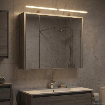 Badezimmerspiegelschrank Sonoma-Grau 73,5 x 16 x 62,5 cm