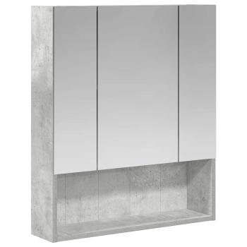 Badezimmerspiegelschrank Betongrau 60 x 14,5 x 70 cm