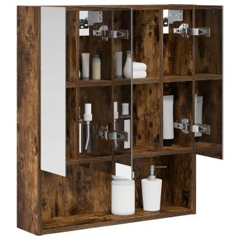 Badezimmerspiegelschrank Räuchereiche 60 x 14,5 x 70 cm