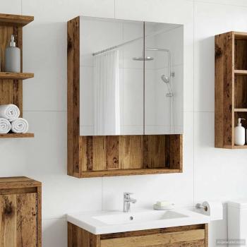 Badezimmerspiegelschrank Altholz 50 x 14,5 x 70 cm