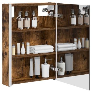 Badezimmerspiegelschrank Geräucherte Eiche 43 x 11,5 x 60,5 cm
