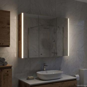 Badezimmerspiegelschrank Altholz 103,5 x 15,5 x 70 cm