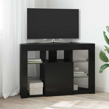 ARDEBO.de - Eck-LED-TV-Schrank 100x40x68cm Schwarz Holzwerkstoff