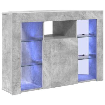 Eck-LED-TV-Schrank 100x40x68cm Beton Grau Holzwerkstoff