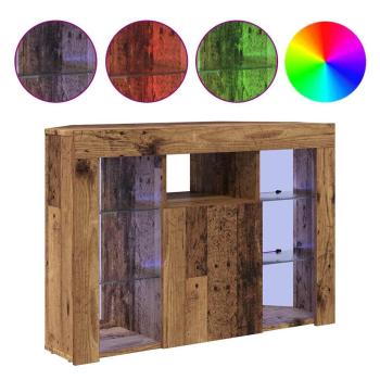 Eck-LED-TV-Schrank 100x40x68cm Altholz Holzwerkstoff