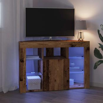 Eck-LED-TV-Schrank 100x40x68cm Altholz Holzwerkstoff