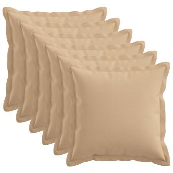 Kissen 6 stk. HOUTEN Creme 45 x 45 cm Kunstleinen