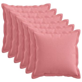 Wurfkissen 6 stk. HOUTEN Rosa 45 x 45 cm Kunstleinen