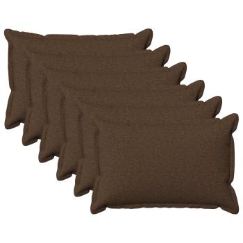 ARDEBO.de - Kissen 6 stk. HOUTEN Braun 30 x 50 cm Kunstleinen