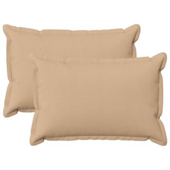 ARDEBO.de - Kissen 2 stk. HOUTEN Creme 50 x 80 cm Kunstleinen