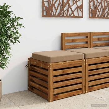 ARDEBO.de - 1-teiliges Sitzkissen SOEST 100 % Polyester Taupe