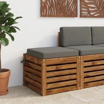 ARDEBO.de - 1-teiliges Sitzkissen SOEST 100 % Polyester Grau 45 x 45 x 7 cm