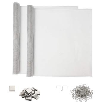 Lichtschachtabdeckung mit Clips 2 stk. 70 x 130 cm Aluminium