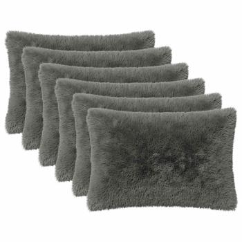 Kissen 6 stk. HEERLEN Hellgrün 40 x 60 cm PV Fleece