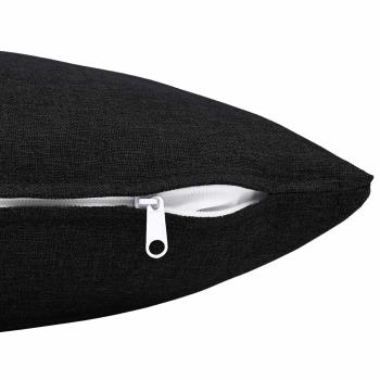 Wurfkissen 2 stk. HEERLEN Schwarz 40 x 145 cm Stoff