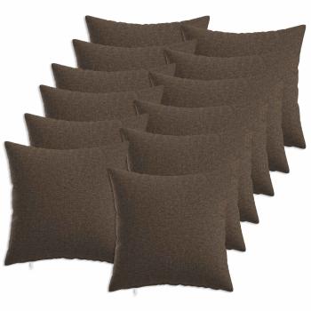 ARDEBO.de - Wurfkissen 12 stk. HEERLEN Taupe 45 x 45 cm Stoff