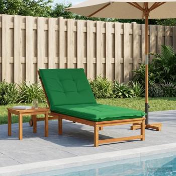 ARDEBO.de - Sonnenliege Kissen GEMERT 100 % Polyester Grün 190 x 80 x 9 cm