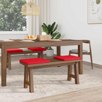 Bankkissen 4 stk. Kunstleder Rot Tiefe 35 cm