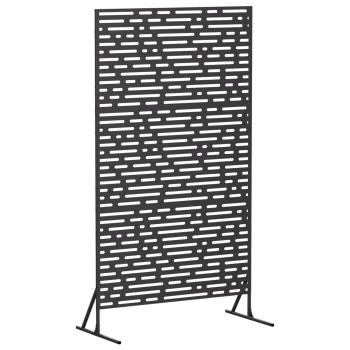 Sichtschutz 100 x 50 x 180 cm Stahl Schwarz