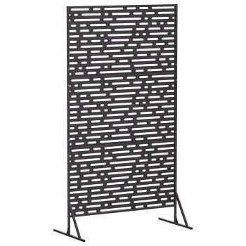 Sichtschutz 100 x 50 x 180 cm Stahl Schwarz