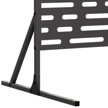 Sichtschutz 100 x 50 x 180 cm Stahl Schwarz