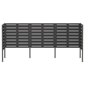 Mülltonnen-Sichtschutz 249 x 85 x 113 cm Stahl Schwarz