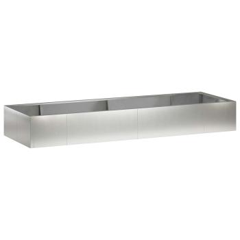 Stützmauer 8 stk. 300 x 100 x 40 cm Edelstahl Silber