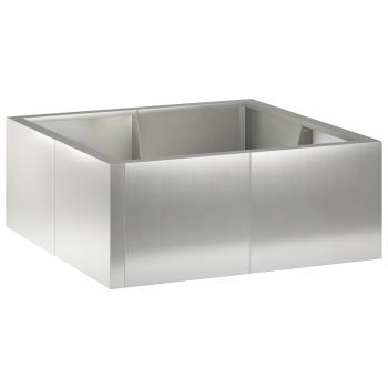 Stützmauer 4 stk. 100 x 100 x 40 cm Edelstahl Silber