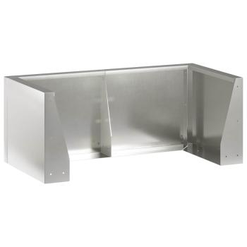 Stützmauer 4 stk. 100 x 100 x 40 cm Edelstahl Silber