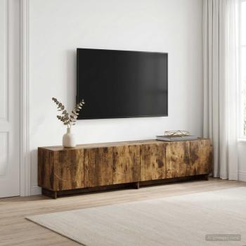 ARDEBO.de - TV-Lowboard 180 x 34,5 x 40 cm Räuchereiche Holzwerkstoff