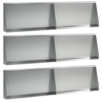 Stützmauer 6 stk. 80 x 12 x 40 cm Verzinkter Stahl Silber