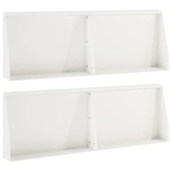 Stützmauer 4 stk. 60 x 12 x 50 cm Stahl Weiß