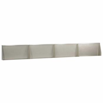 Stützmauer 4 stk. 80 x 12 x 40 cm Edelstahl Silber