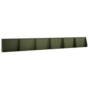 Stützmauer 6 stk. 60 x 12 x 30 cm Stahl Olivgrün