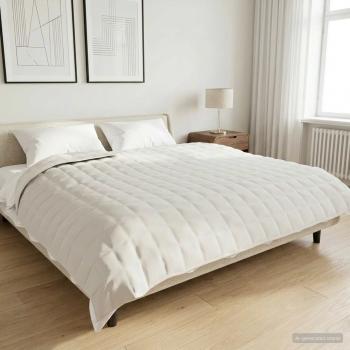 ARDEBO.de - Gewichtsdecke Weiß 220 x 235 cm 11 kg Stoff