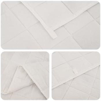 Gewichtsdecke Weiß 140 x 200 cm 6 kg Stoff
