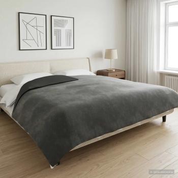 ARDEBO.de - Gewichtsdecke Anthrazit 200 x 200 cm 9 kg Stoff